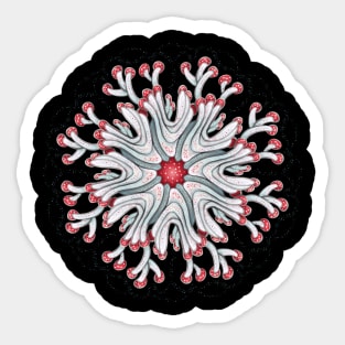 Mushroom mandala under the sea Sticker